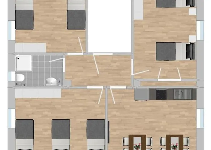 Sad232 - Moderne Monteurwohnung Uebergangswohnung Apartman Schwandorf in Bayern